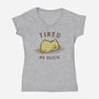 Tired As Duck-Womens-V-Neck-Tee-kg07