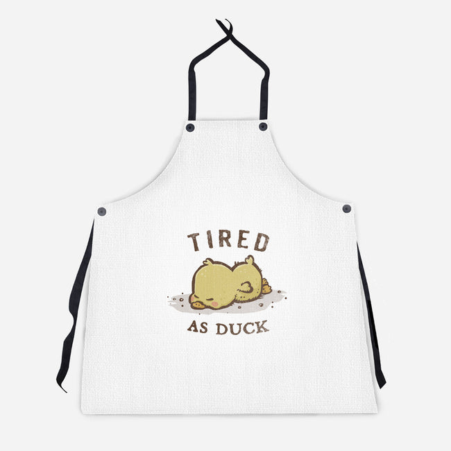 Tired As Duck-Unisex-Kitchen-Apron-kg07