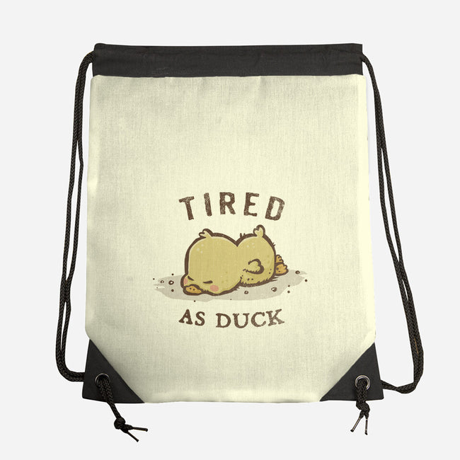 Tired As Duck-None-Drawstring-Bag-kg07