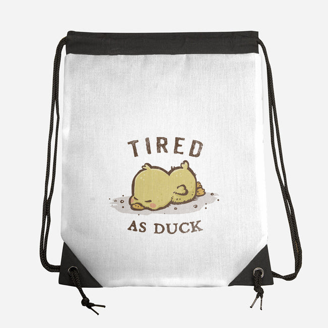 Tired As Duck-None-Drawstring-Bag-kg07