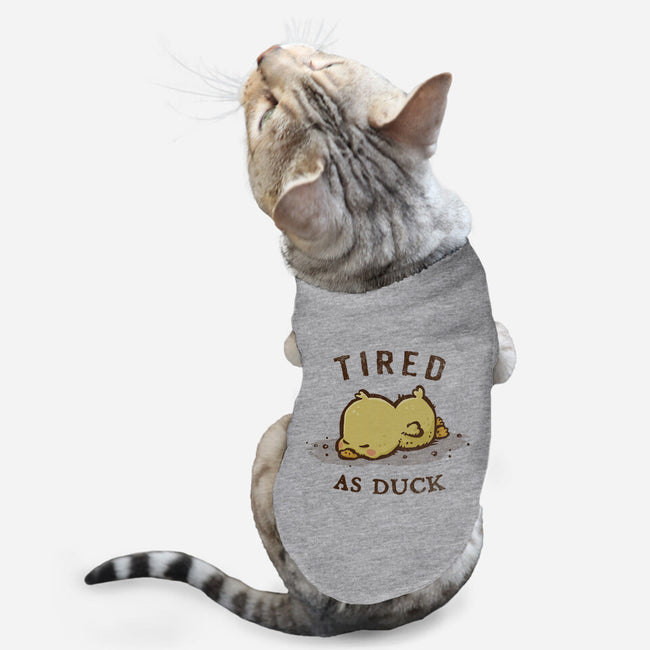 Tired As Duck-Cat-Basic-Pet Tank-kg07