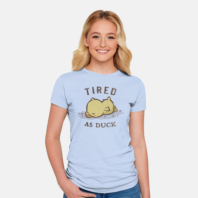 Tired As Duck-Womens-Fitted-Tee-kg07