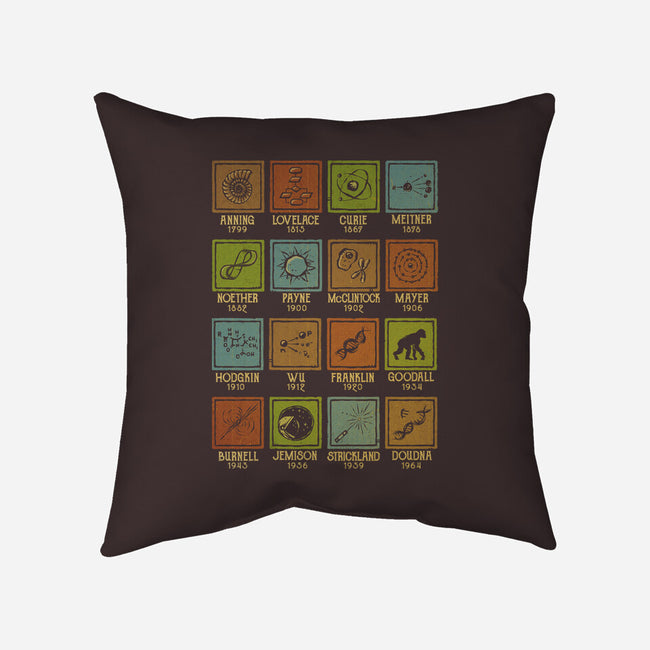 Women In Science-None-Non-Removable Cover w Insert-Throw Pillow-kg07