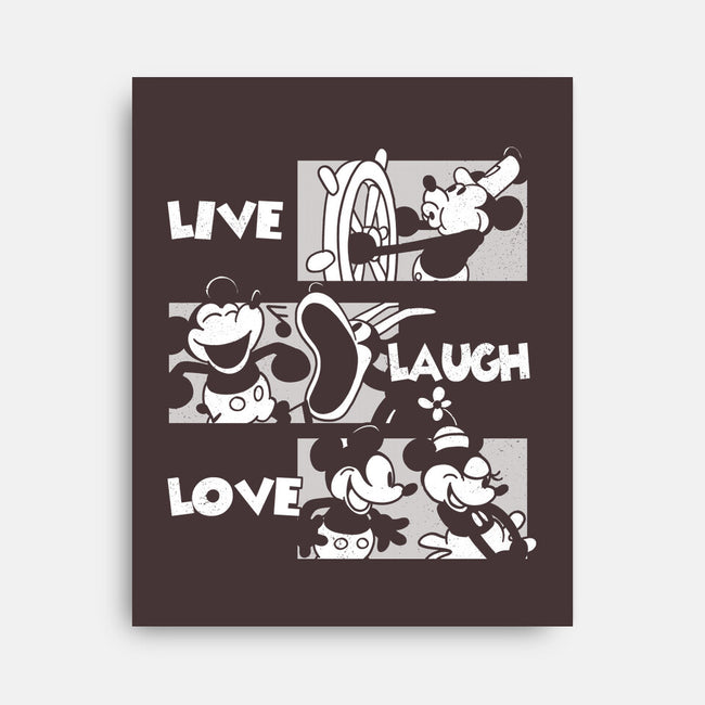 Live Laugh Love Mouse-None-Stretched-Canvas-estudiofitas