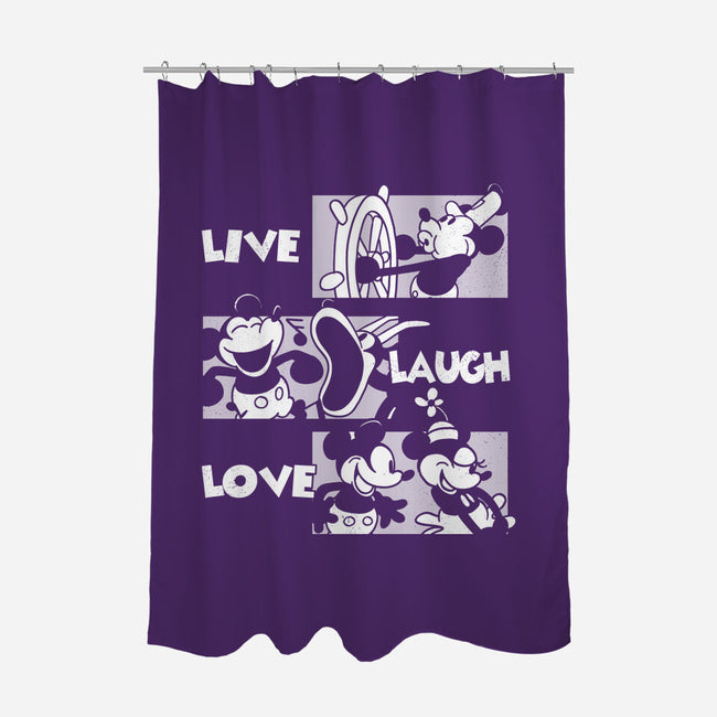 Live Laugh Love Mouse-None-Polyester-Shower Curtain-estudiofitas