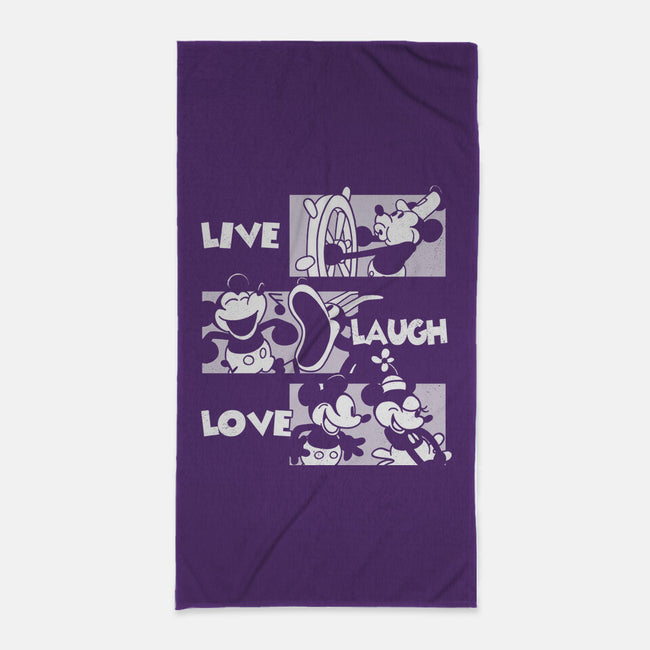 Live Laugh Love Mouse-None-Beach-Towel-estudiofitas