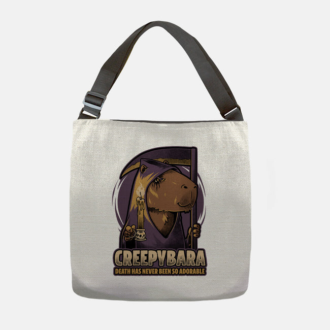 Creepy Death Capybara-None-Adjustable Tote-Bag-Studio Mootant