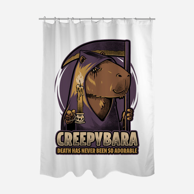 Creepy Death Capybara-None-Polyester-Shower Curtain-Studio Mootant