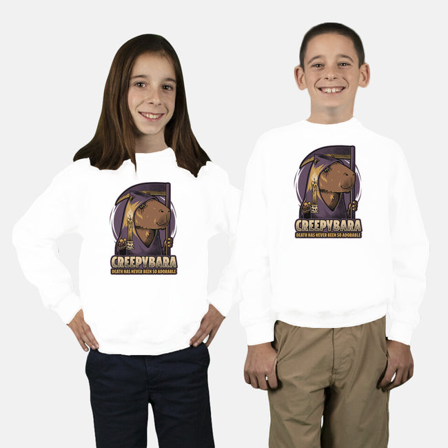 Creepy Death Capybara-Youth-Crew Neck-Sweatshirt-Studio Mootant