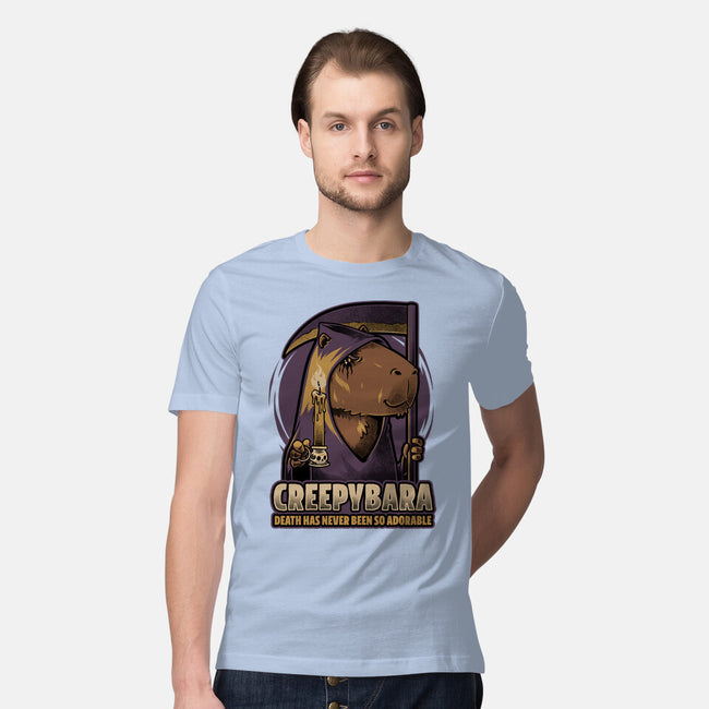 Creepy Death Capybara-Mens-Premium-Tee-Studio Mootant