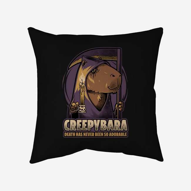 Creepy Death Capybara-None-Non-Removable Cover w Insert-Throw Pillow-Studio Mootant