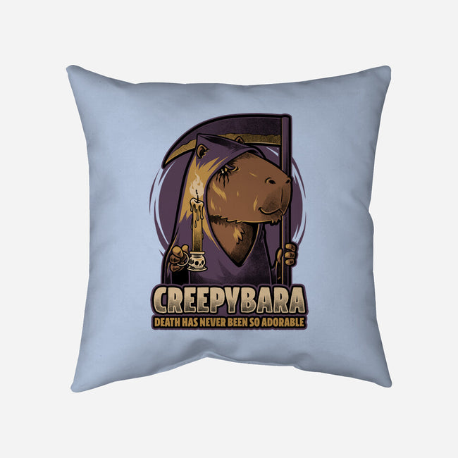 Creepy Death Capybara-None-Non-Removable Cover w Insert-Throw Pillow-Studio Mootant