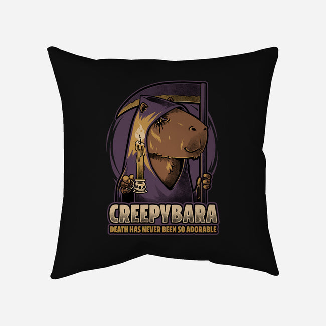 Creepy Death Capybara-None-Removable Cover w Insert-Throw Pillow-Studio Mootant