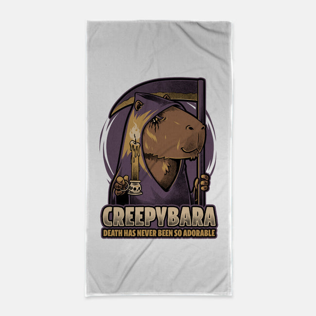 Creepy Death Capybara-None-Beach-Towel-Studio Mootant