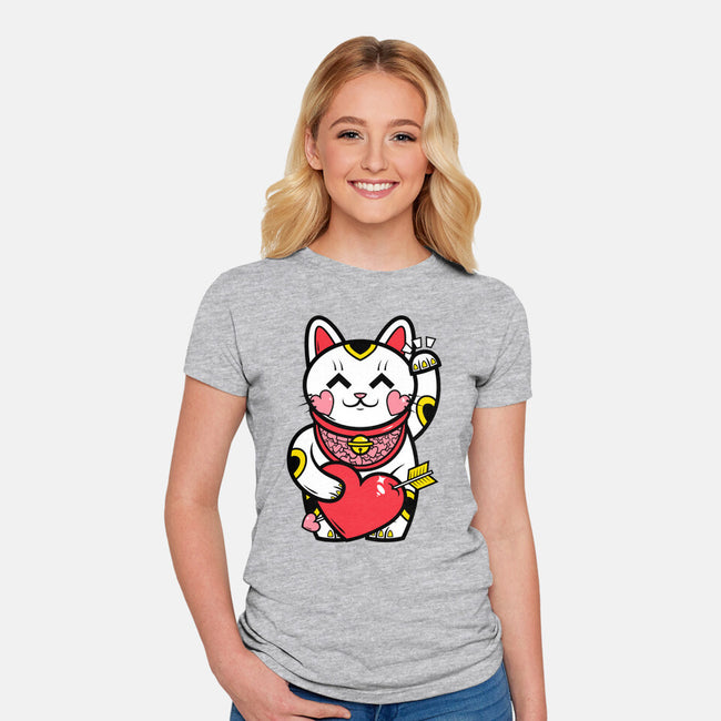 Neko Valentines-Womens-Fitted-Tee-krisren28