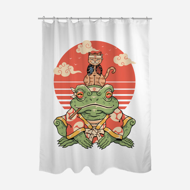 Meowster And Big Brother Croaker-None-Polyester-Shower Curtain-vp021
