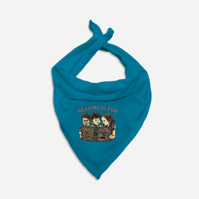 Reading Is Fun For Us-Dog-Bandana-Pet Collar-momma_gorilla