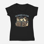 Reading Is Fun For Us-Womens-V-Neck-Tee-momma_gorilla