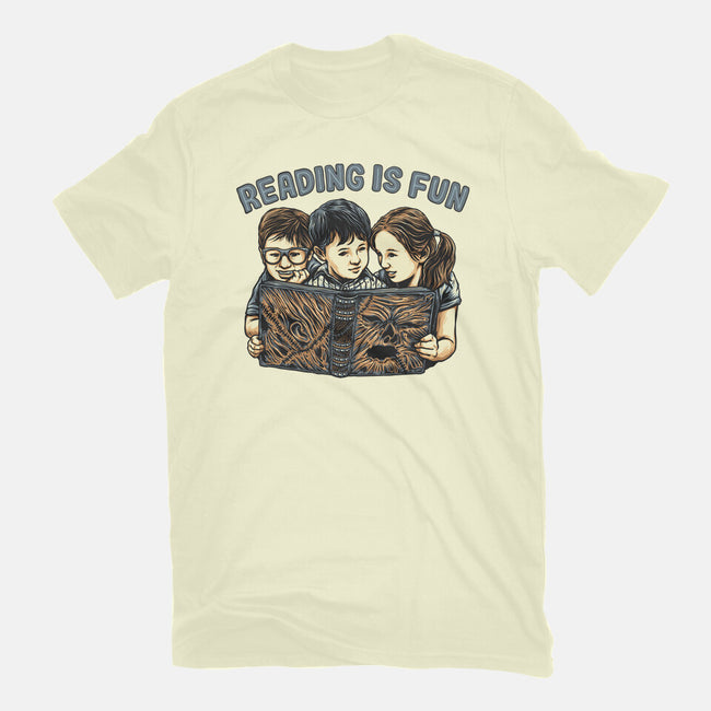 Reading Is Fun For Us-Mens-Basic-Tee-momma_gorilla