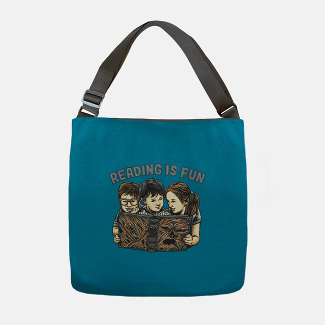 Reading Is Fun For Us-None-Adjustable Tote-Bag-momma_gorilla