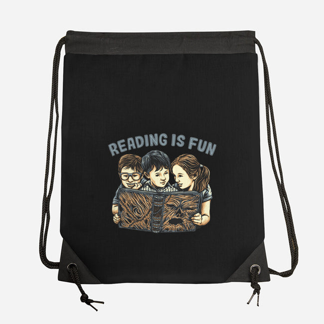 Reading Is Fun For Us-None-Drawstring-Bag-momma_gorilla