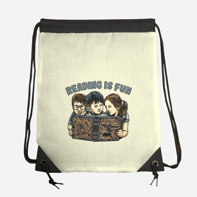 Reading Is Fun For Us-None-Drawstring-Bag-momma_gorilla