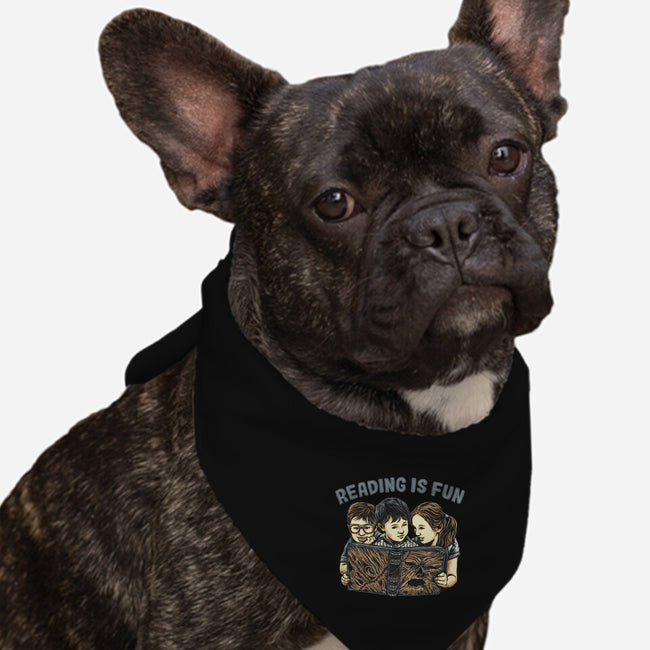 Reading Is Fun For Us-Dog-Bandana-Pet Collar-momma_gorilla