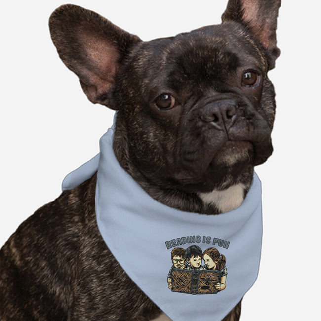 Reading Is Fun For Us-Dog-Bandana-Pet Collar-momma_gorilla