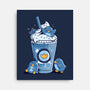 Penguin Iced Coffee-None-Stretched-Canvas-tobefonseca