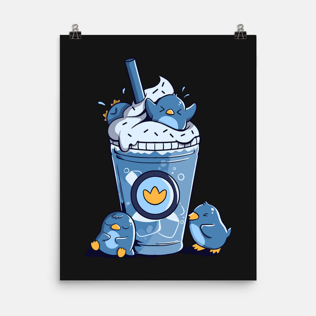 Penguin Iced Coffee-None-Matte-Poster-tobefonseca