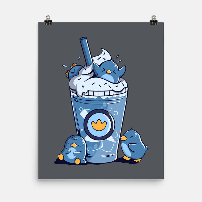 Penguin Iced Coffee-None-Matte-Poster-tobefonseca