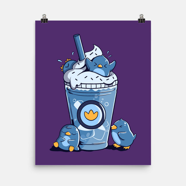 Penguin Iced Coffee-None-Matte-Poster-tobefonseca