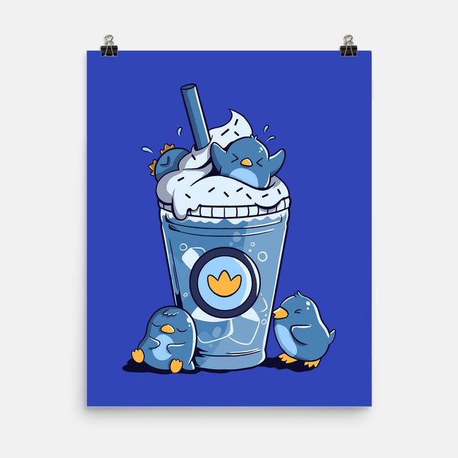 Penguin Iced Coffee-None-Matte-Poster-tobefonseca