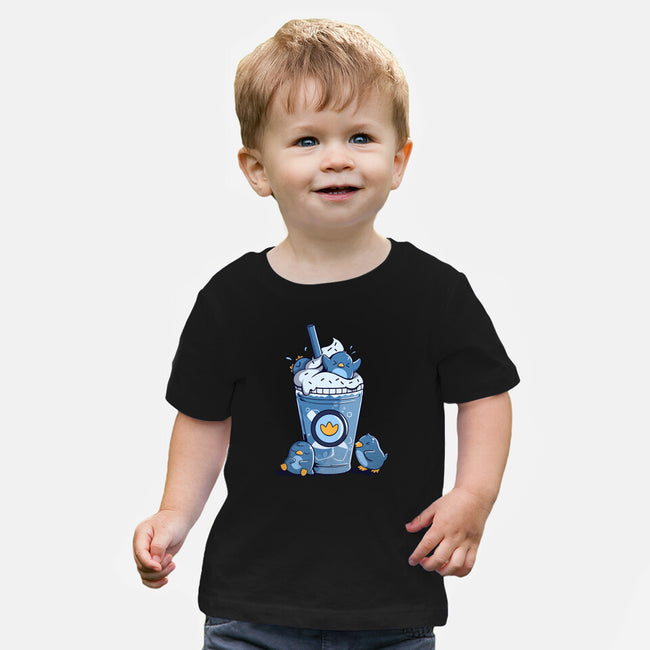 Penguin Iced Coffee-Baby-Basic-Tee-tobefonseca