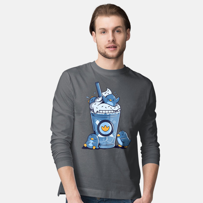 Penguin Iced Coffee-Mens-Long Sleeved-Tee-tobefonseca