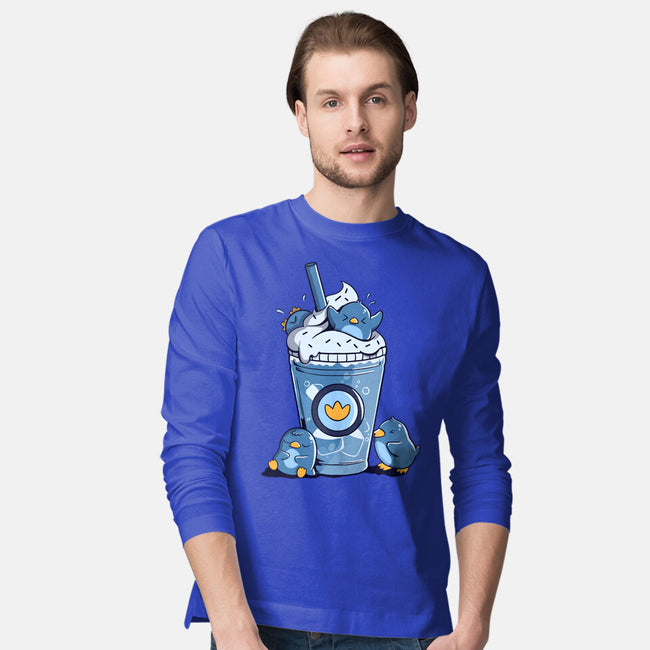 Penguin Iced Coffee-Mens-Long Sleeved-Tee-tobefonseca