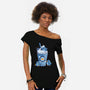 Penguin Iced Coffee-Womens-Off Shoulder-Tee-tobefonseca