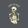 Living The Dream Skeleton Cat-None-Removable Cover-Throw Pillow-tobefonseca