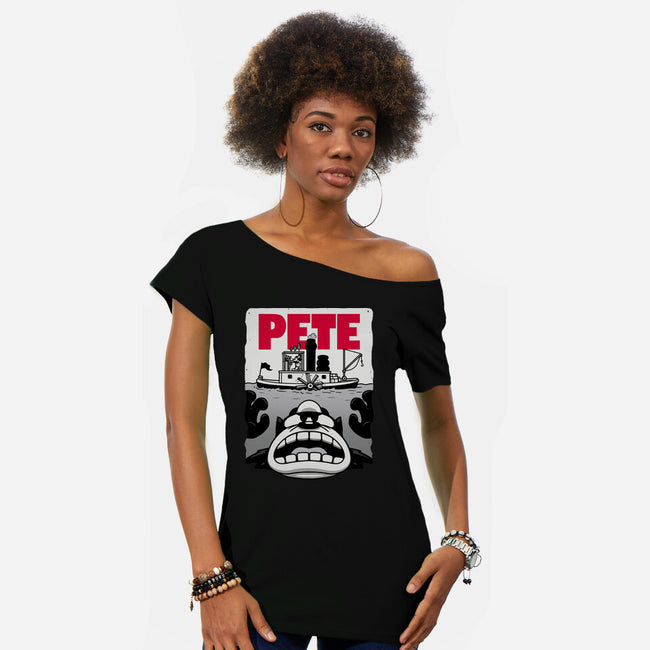 Pete-Womens-Off Shoulder-Tee-Raffiti