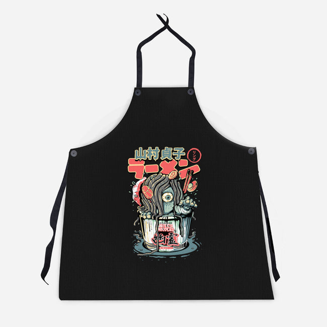 Sadako Yurei Noodles-Unisex-Kitchen-Apron-demonigote