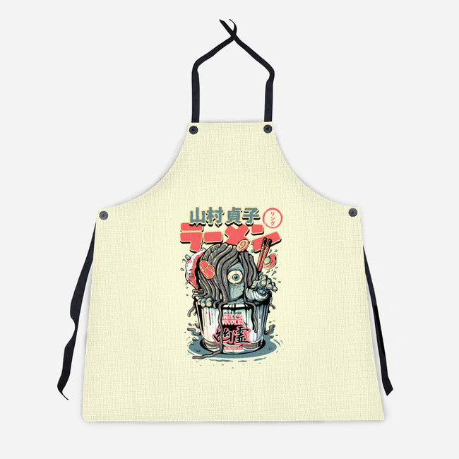 Sadako Yurei Noodles-Unisex-Kitchen-Apron-demonigote