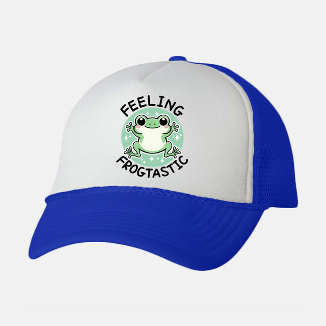 Feeling Frogtastic-Unisex-Trucker-Hat-fanfreak1