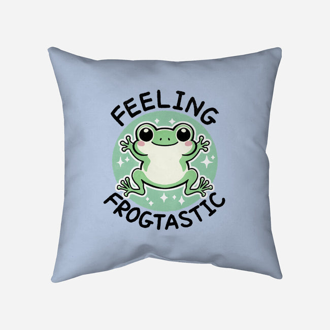 Feeling Frogtastic-None-Removable Cover-Throw Pillow-fanfreak1