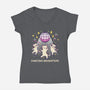 Dancing Meowsters-Womens-V-Neck-Tee-fanfreak1