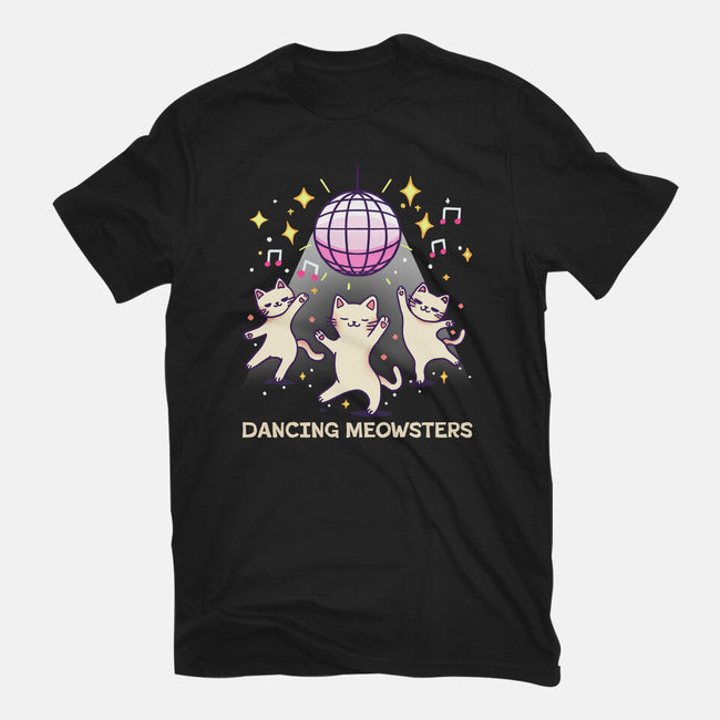 Dancing Meowsters-Womens-Basic-Tee-fanfreak1