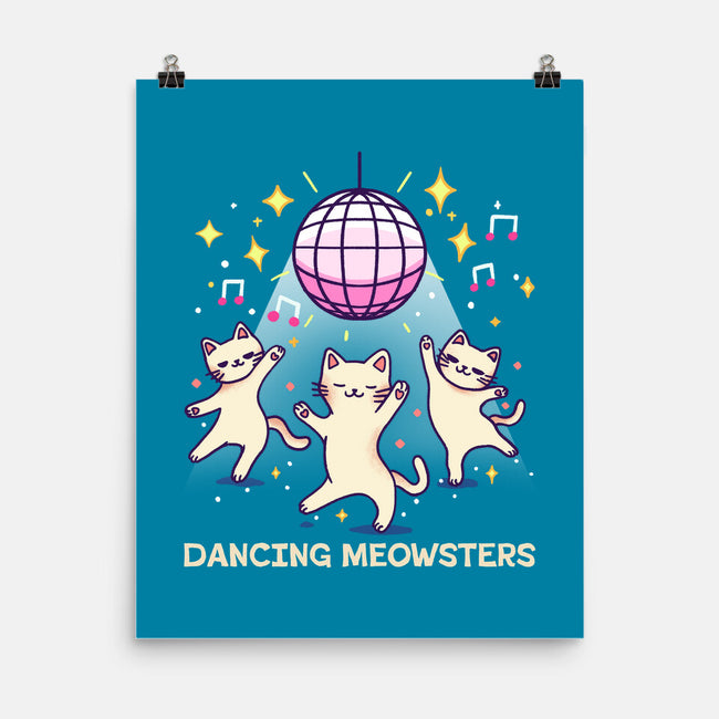 Dancing Meowsters-None-Matte-Poster-fanfreak1