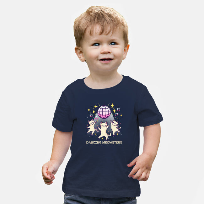 Dancing Meowsters-Baby-Basic-Tee-fanfreak1