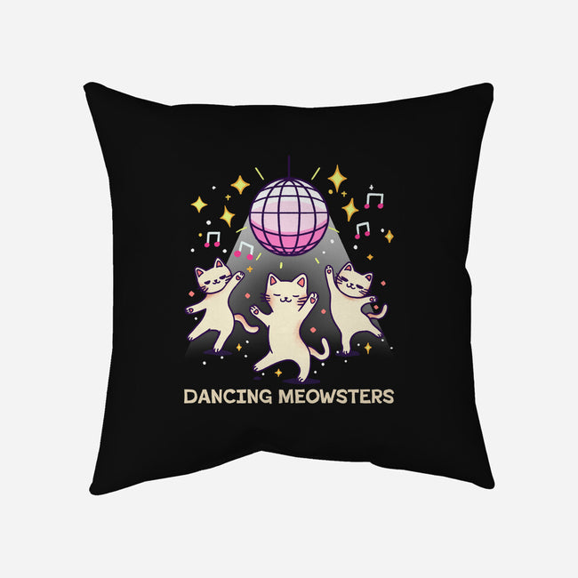 Dancing Meowsters-None-Removable Cover w Insert-Throw Pillow-fanfreak1