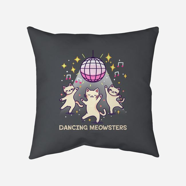 Dancing Meowsters-None-Removable Cover w Insert-Throw Pillow-fanfreak1