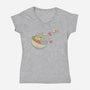 Kodama Poke-Womens-V-Neck-Tee-Claudia